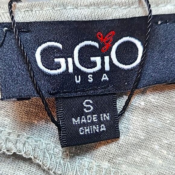 Gigio Tan Top, Camouflage & Leopard Print Accents & Cinched Knot, Size Small,NWT - Picture 9 of 10